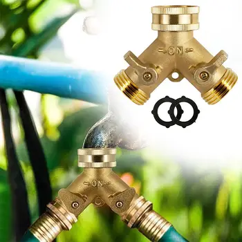 Brass Two-Way Hose Splitter 4