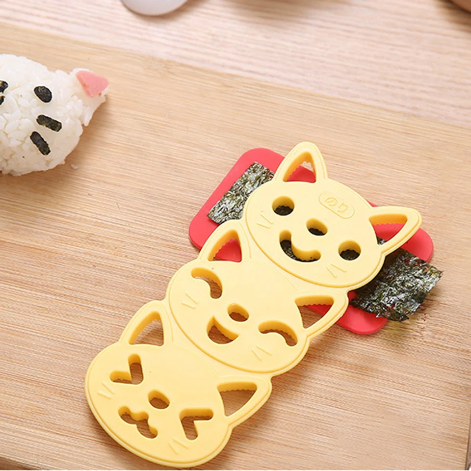 Adorable Cat Rice Ball Mold Set for Kids
