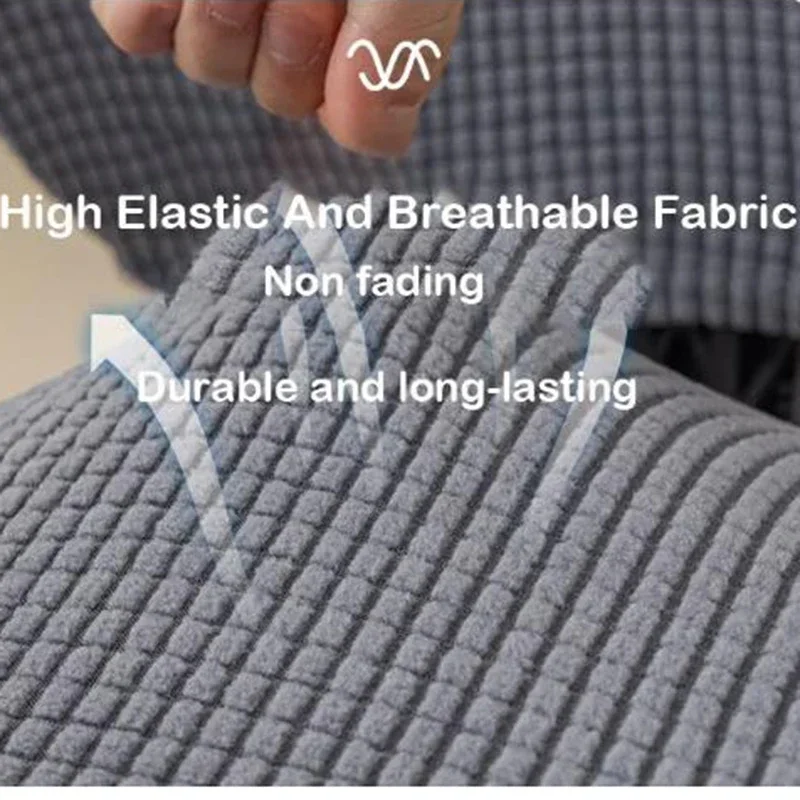 2Pcs/Set High Elastic Plaid Velvet Office Chair Covers Thicken Computer Spandex Split Seat Cover Armchair Cover Home Textile 6