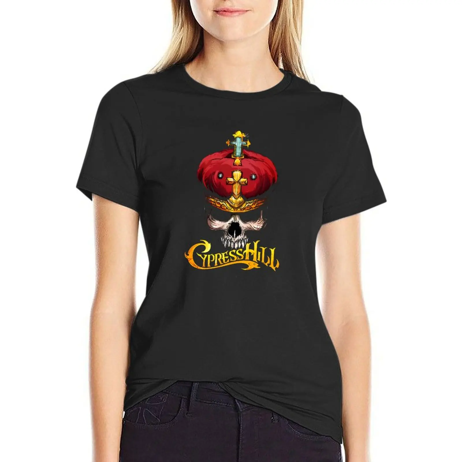 

CYPRESS HILL CROWN T-shirt plus size tops summer top cute clothes Summer Women's clothing