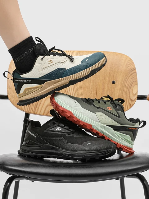 HOBIBEAR chaussures de marche de randonnée pour hommes femmes bande élastique baskets antidérapantes chaussures de course de voyage en plein air confortables 6