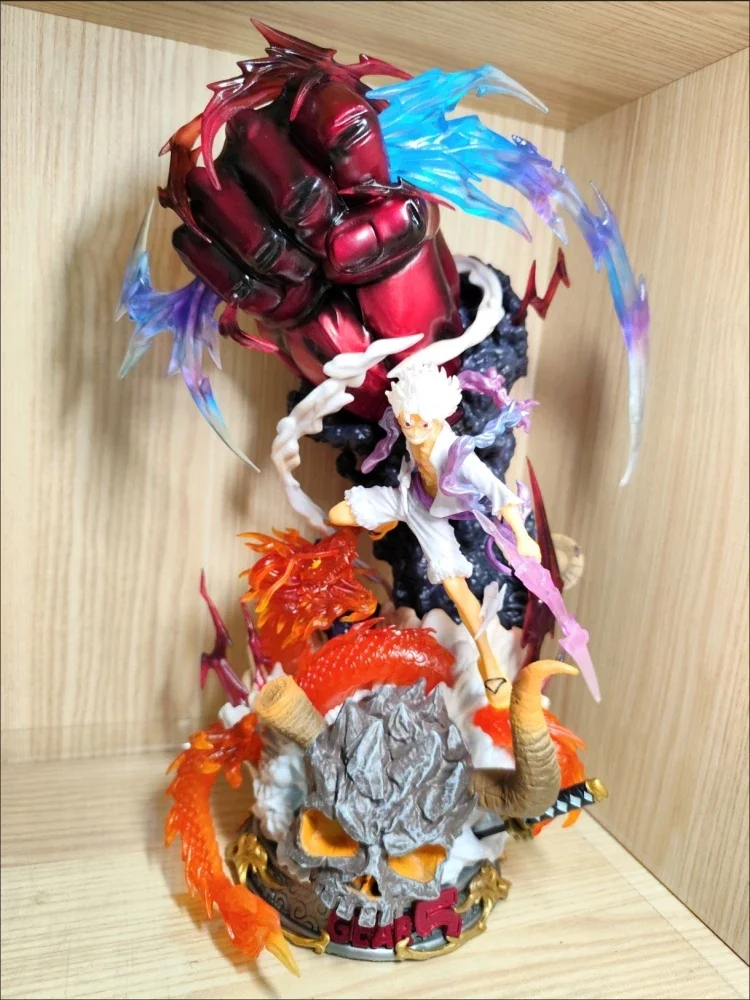 

31cm Anime One Piece Figures Sun God Nika Luffy 4 Heads Kaidou Fire Dragon Torch Monkey D. Luffy Pvc Action Figures Toys Gifts