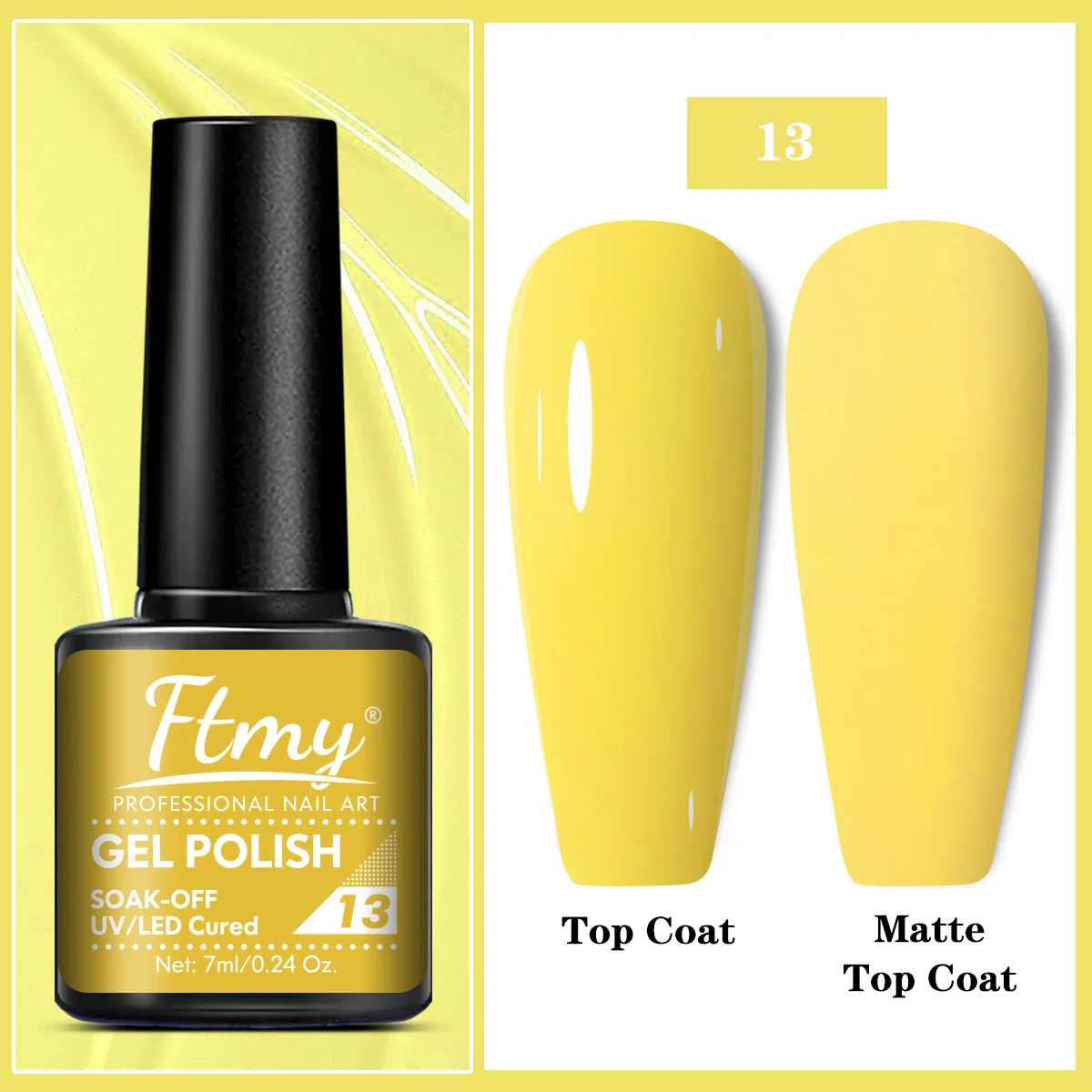 Bright and Vibrant Gel Nail Polish - Ideal for Spring and Summer Manicures - UV/LED Soak Off Varnish