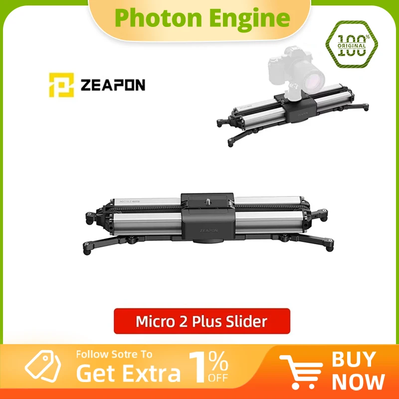 Zeapon Micro 2 Plus Camera Slider Travel Distance 56cm/22in 4.5KG All-Direction Capacity 30s Magnetic Quick Release Secure Lock