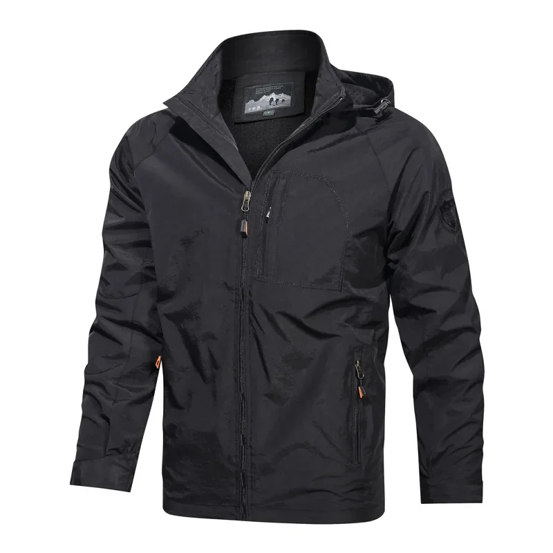 Waterproof Military Jacket Men Fishing Hiking Outdoor Rain Coat Windbreaker Breathable Camping Hunting Tactical Hooded Jackets