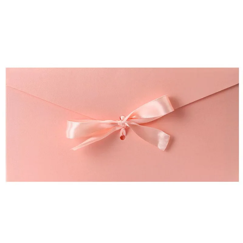 10pcs/set Vintage Ribbon Kraft Blank Paper Envelopes Wedding Invitation Envelope /Gift Envelope/12 Colors