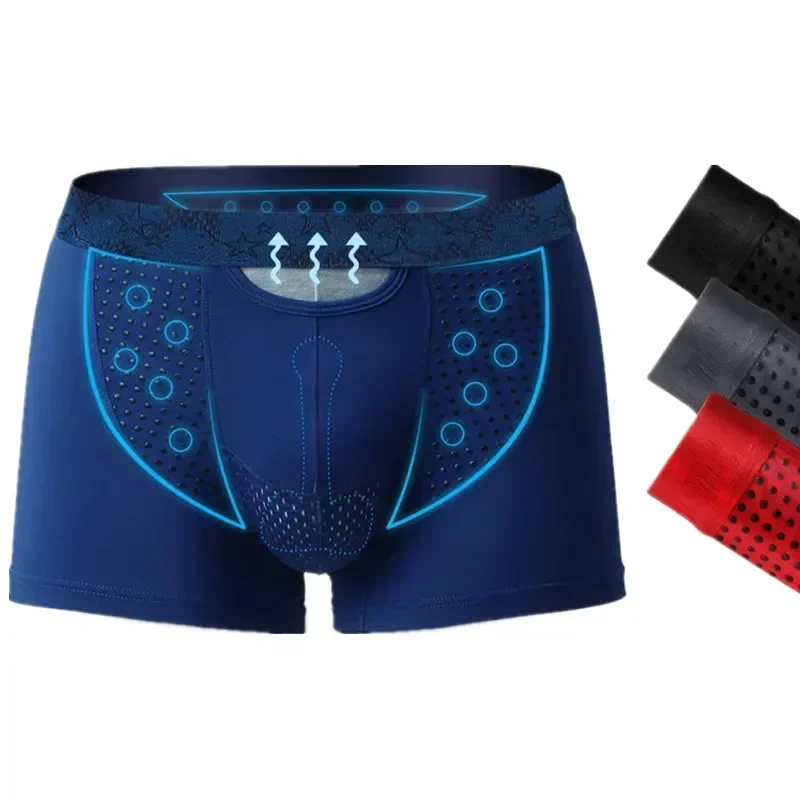 

Antibacterial Separation Modal Underwear Underpants Cueca Silk Bullet Panties Magnetic Shorts Pouch Men Male Homme Ice Man Boxer