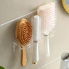Acrylic Comb Holder Organizer Storage Shelf Clear Transparent Wall-Mounted Hair Brushes Rack Bathroom Accessories Home Shelves 1