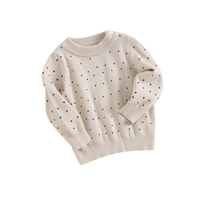 

Toddler Newborn Baby Boy Girl Clothes Striped Knit Sweater Long Sleeve Crewneck Tops Fall Winter Outfit