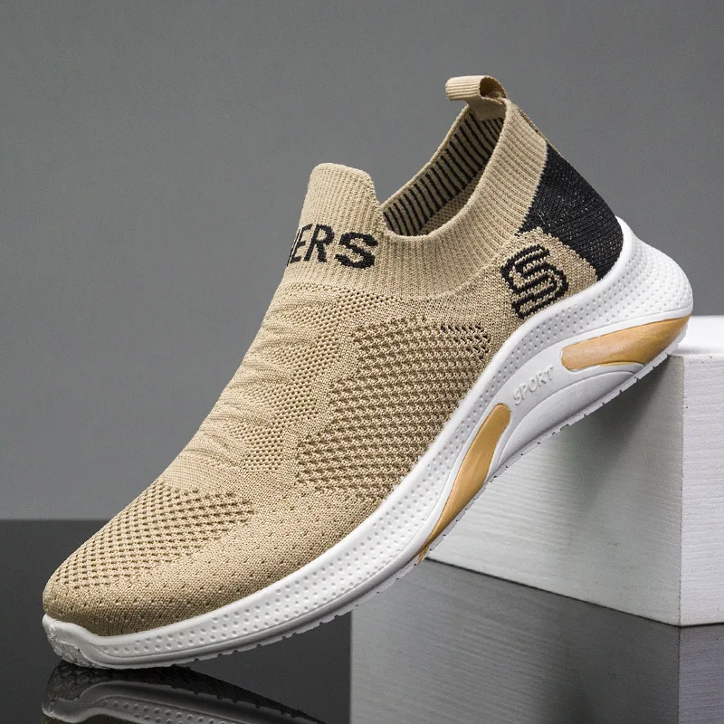 

Men's Woven Lightweight Sneakers Men 2023 Spring New Fashion Casual Walking Shoes Breathable Slip on Loafers Zapatillas Hombre