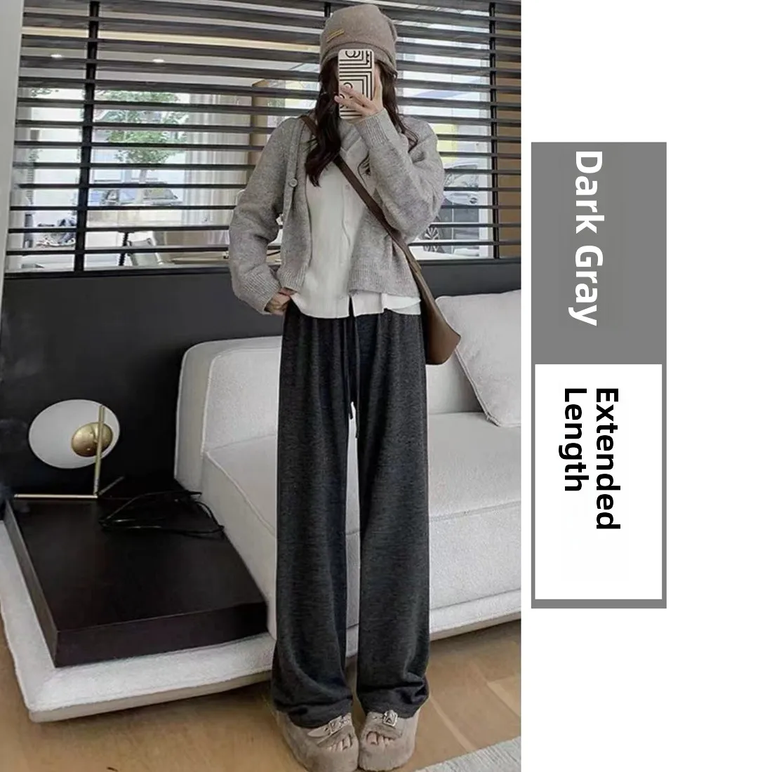 [solid color] dark gray [extended style] suitable for height 165-173cm