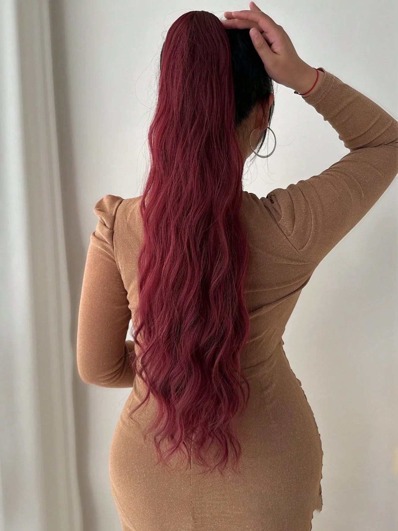 24 Inch Long Ponytail Synthetic Hair Extension with Claw for Women Girls