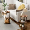 Table for Small Spaces, Rustic Wood and Metal Couch End Table, Nightstand for Bedroom or End Table Living Room, Easy to Assemble 4