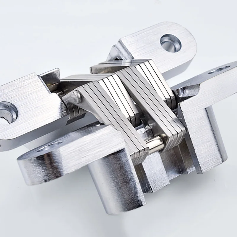 180 Degree Concealed Stainless Steel Folding Heavy Built-in Door Hinges Invisible Hidden Cross Gemel