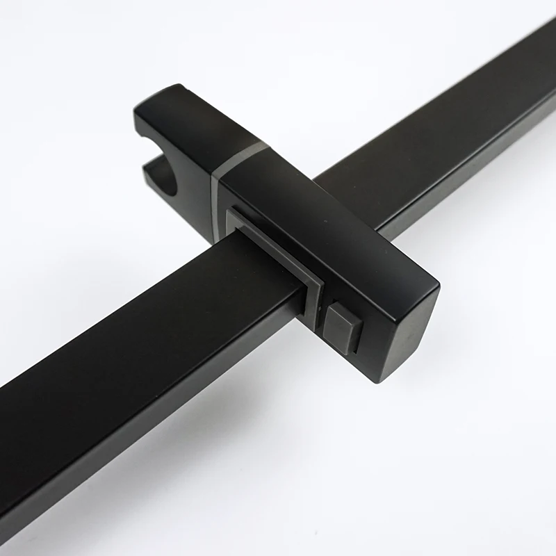 height adjustable shower bar,adjustable shower bracket Black Shower Slider Wall Mounted Shower Rod Adjustable Rail Set