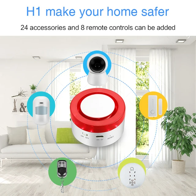 Smart Tuya Wifi Alarm System Kits 120DB Wireless Security Burglar With Motion Detector Door Sensor Smart Life App Smart Home DIY 5