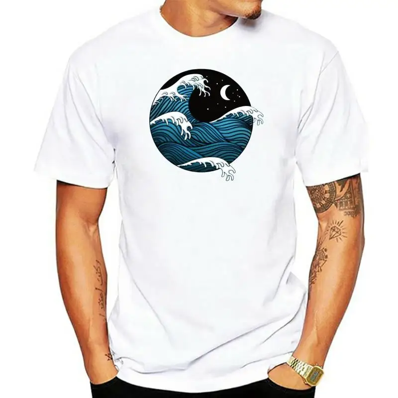

Japanese Style T Shirt Summer Men Short Sleeve Cartoons Sea Waves 3D Print Shirt Slim Fit Mens T-Shirts