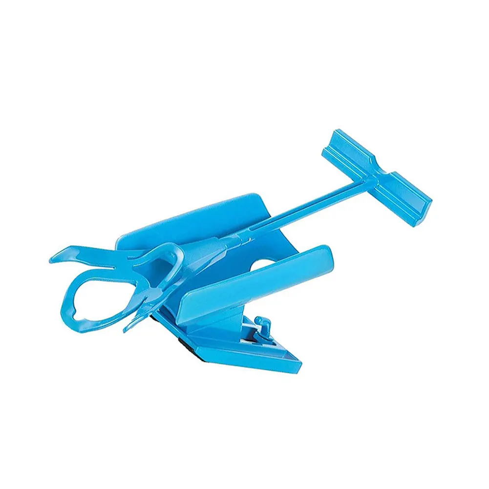 1pc Sock Slider Aid Blue Helper Kit Helps Put Socks On Off No Bending Shoe Horn Suitable For Socks Foot Brace Support