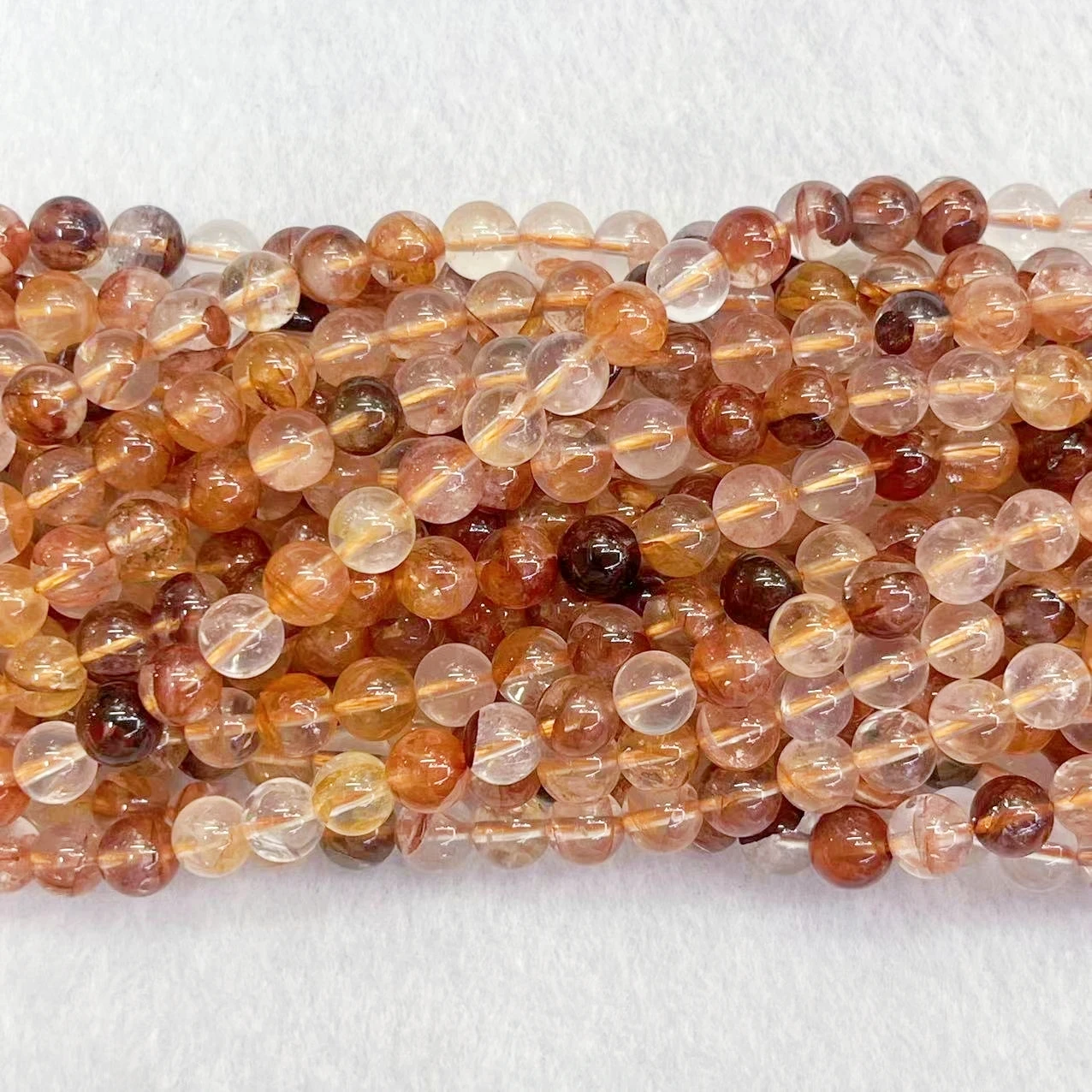 Genuine Natural Red Gum Flower Crystal Stone Quartz Healing Gemstone Round Loose Beads 6/8/10MM For DIY Top Grade Jewelry Making