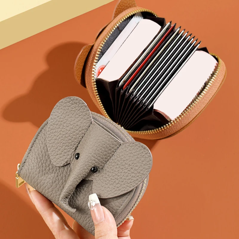 Creativa Borsa in Pelle PU per Donne, Portacarte con Ciondolo a Forma di Elefantino, Ideale come Regalo di Compleanno - immagine 4