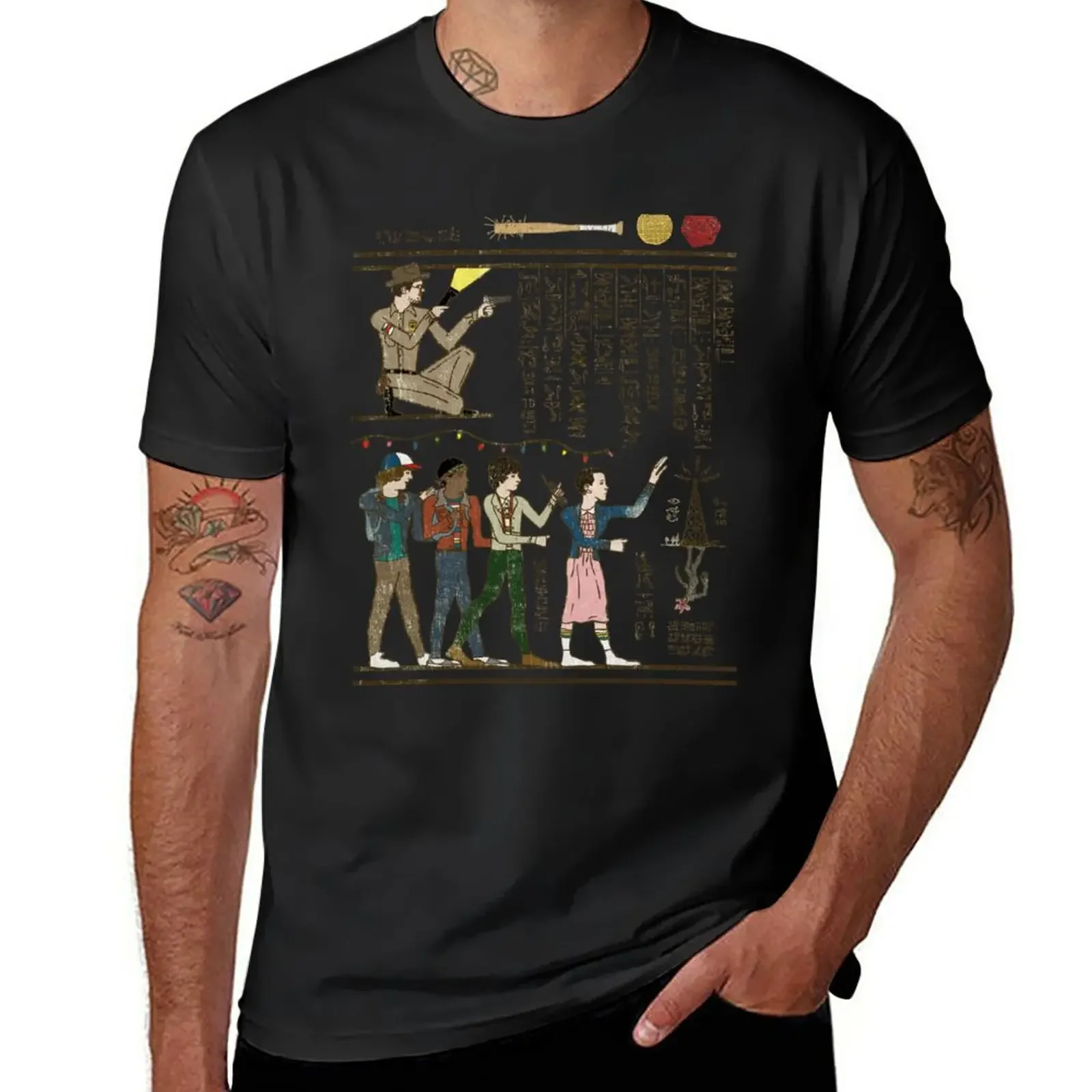

Hero-glyphics: Upside Down T-Shirt customs design your own blacks men t shirt