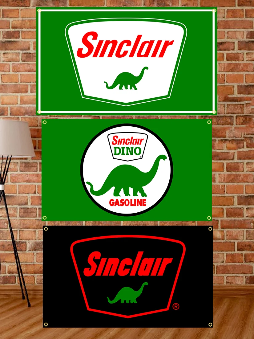 Description Picture 2 of item90x150cm Sinclairs MOTOR Oil Flag Polyester Printed Racing Car Decoration Banner Tapestry