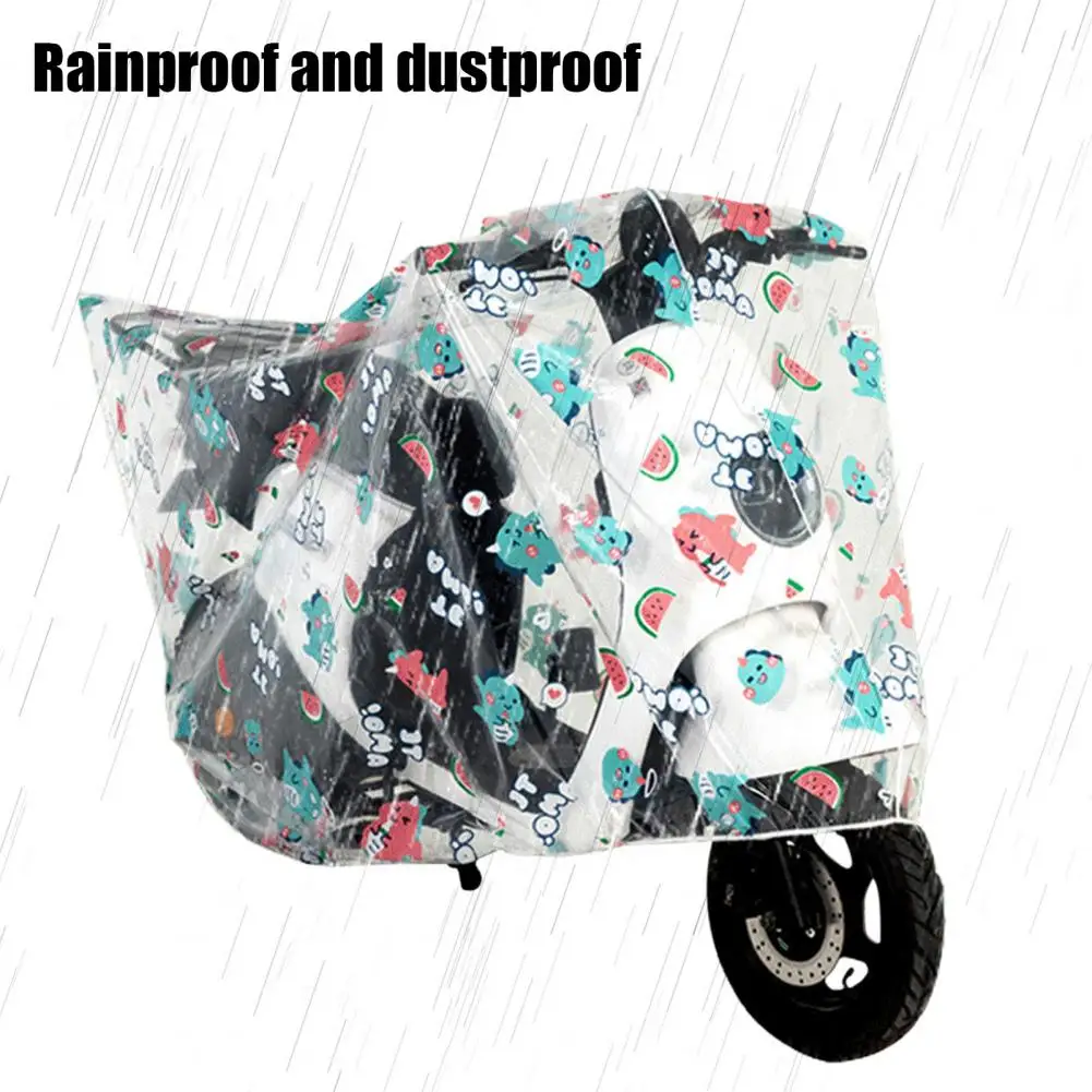

Bike Rain Cover High Transparency Anti-deformation Dinosaurs Pattern Motorcycle Cover Multi Use Motorcycle Cover for Travel