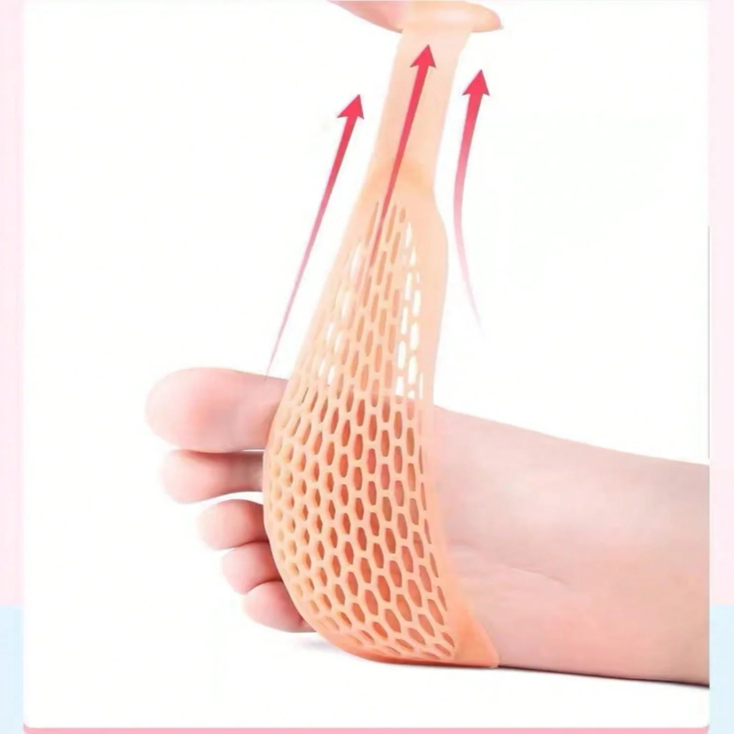 1 Pair Silicon Gel Forefoot Pad For Women's High Heels Anti-Slip And Anti-Wear Half Insole Soft And Thick Foot Care Cushion Pa