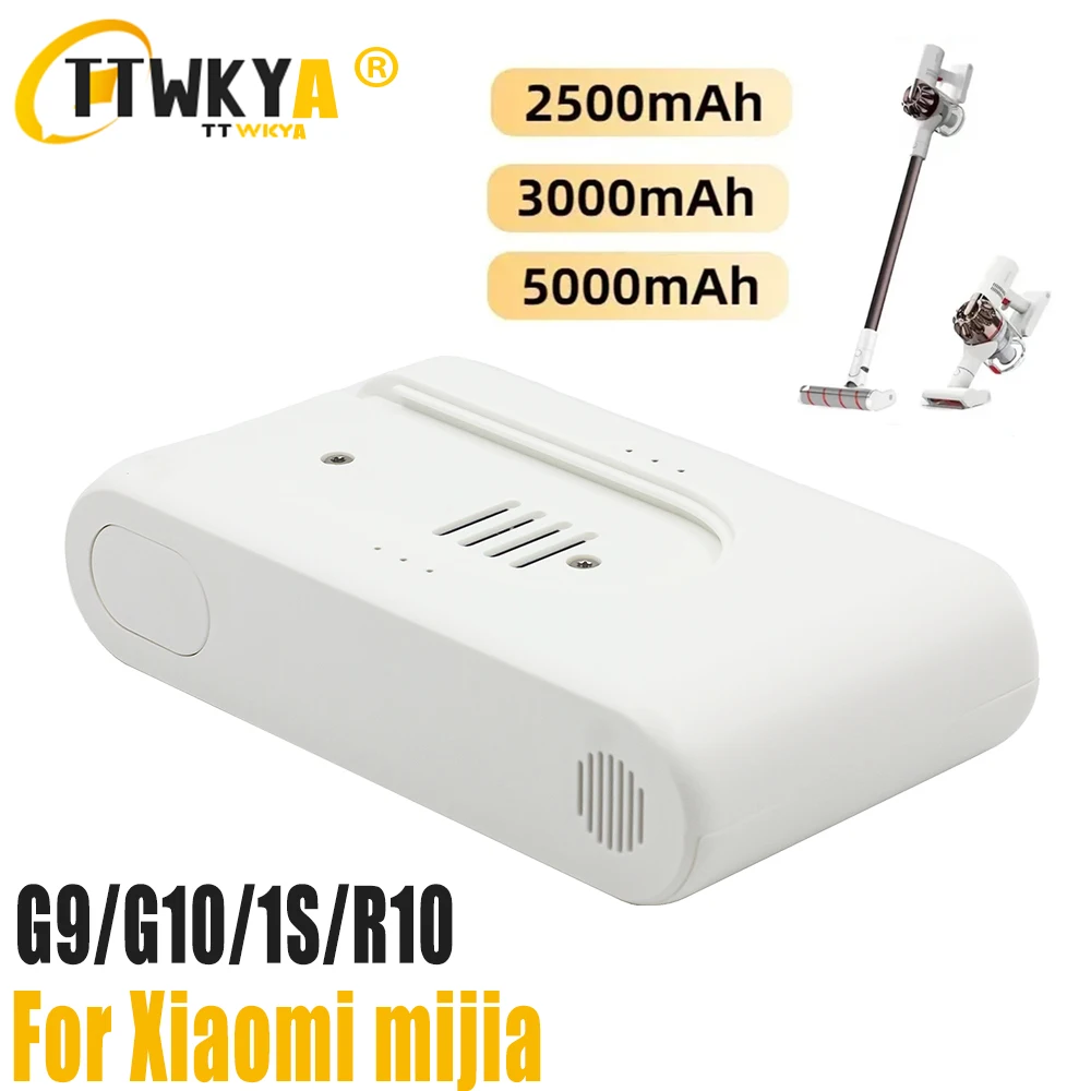 

25.2V 5000mAh Rechargeable Lithium-Ion Battery Pack for Xiaomi Mijia G9 G10 Wireless Vacuum Cleaner 3000mAh Accessories