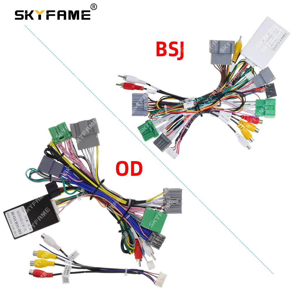 

16-контактный автомобильный адаптер проводки SKYFAME, Canbus Box Decoder, Android-кабель питания для Volvo XC60 S60 OD-VOLVO-01