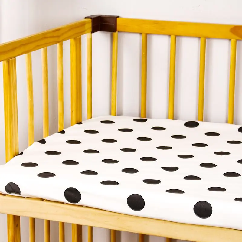 

Class A 100% Cotton Crib Fitted Sheet Cartoon Newborn Mattress Protective Cover Home Children's Room Decoration Fitted Sheet