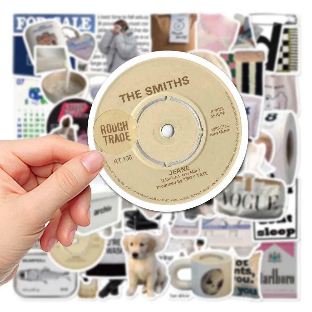 57pcs 빈티지 인스 심플 귀여운 스티커 노트북 냉장고 전화 스크랩북 헬멧 데칼 스티커 스토리 스토어