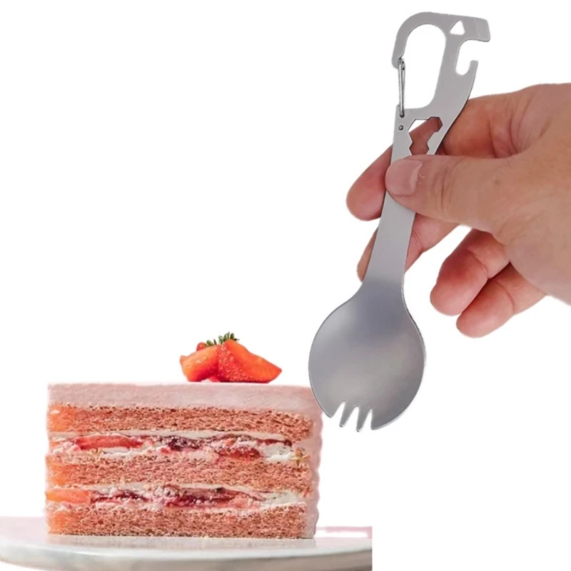 

Комбинированная ложка-вилка Spork с открывалкой для бутылок для пикников, походная посуда для кемпинга