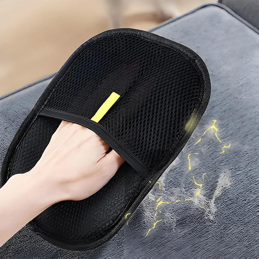 Antistatic Gloves Double Sided Pet Fur Removal Mitt Reusable Deshedding Brush Glove for Cleaning