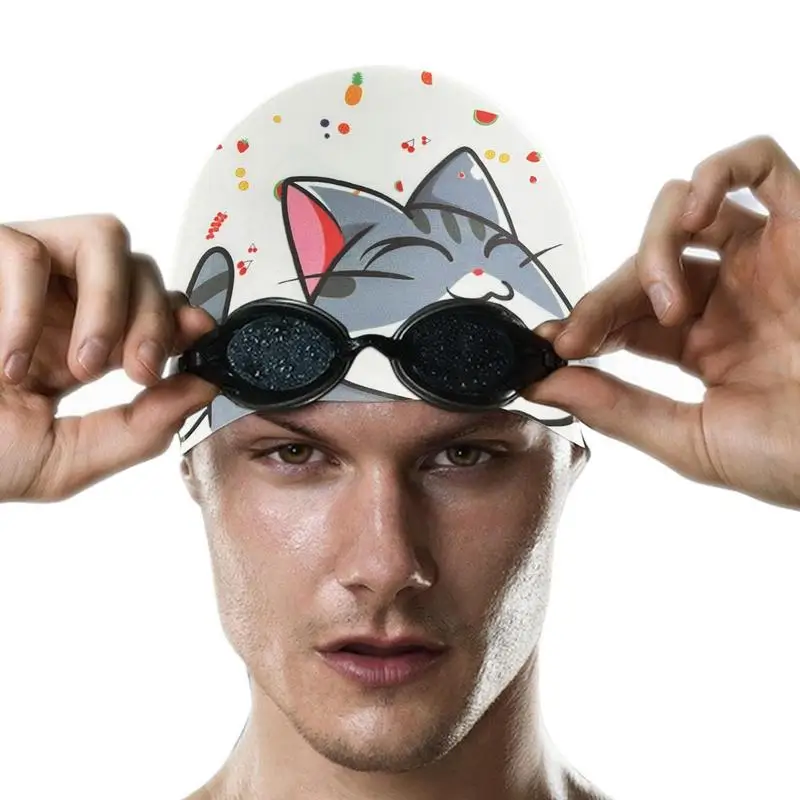 

Swimming Caps Silicone Waterproof Swim Hat For Men Women Adult Long Hair Pool Caps Diving Swimming Equipment Elastic Caps
