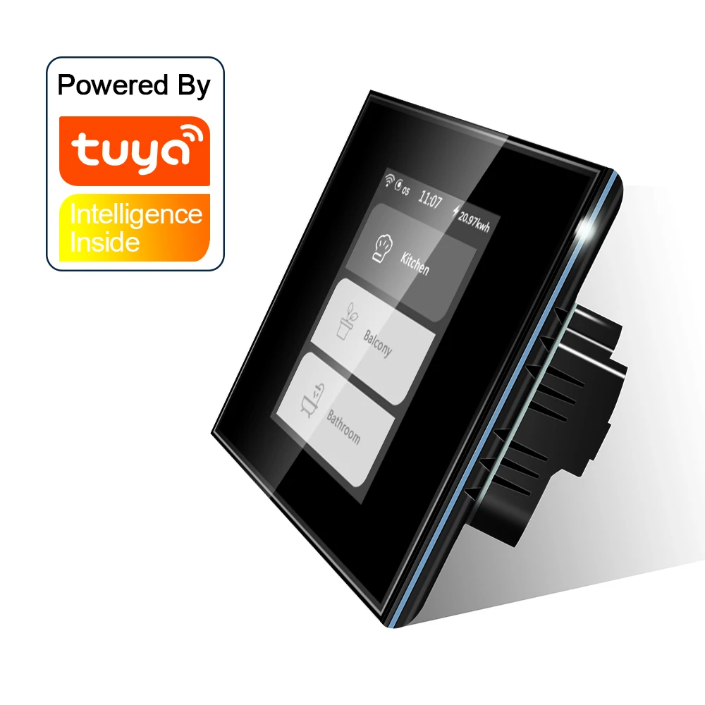

100-250V Light Switch rcmloader Use With google home Black Switch Wifi Amazon Intelligent electrical sockets and switches