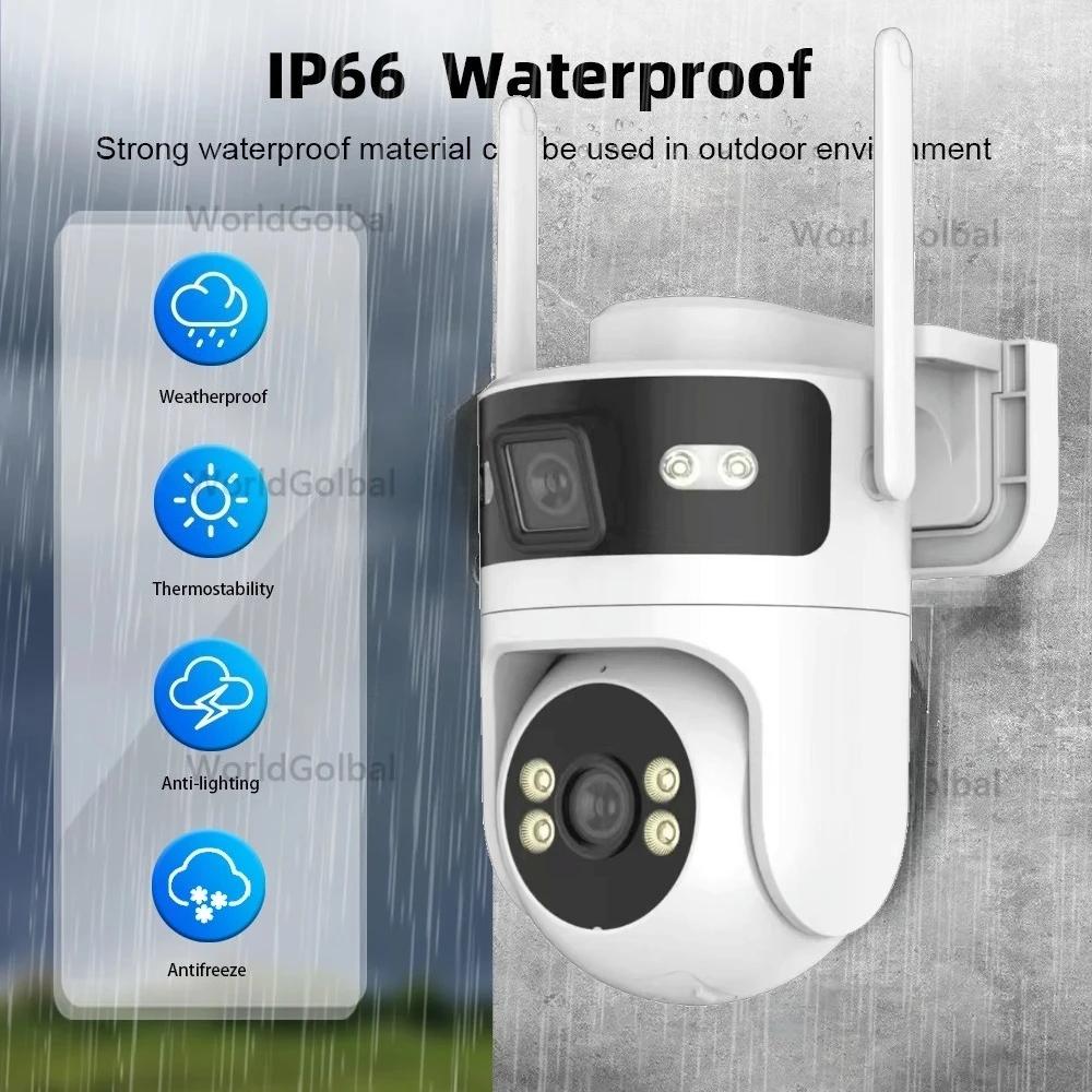 Tuya 5K 10MP WIFI Camera Outdoor PTZ Dual Lens 8MP AI Motion Automatic Tracking CCTV Security Intelligent IP67 Monitoring TUYA 3