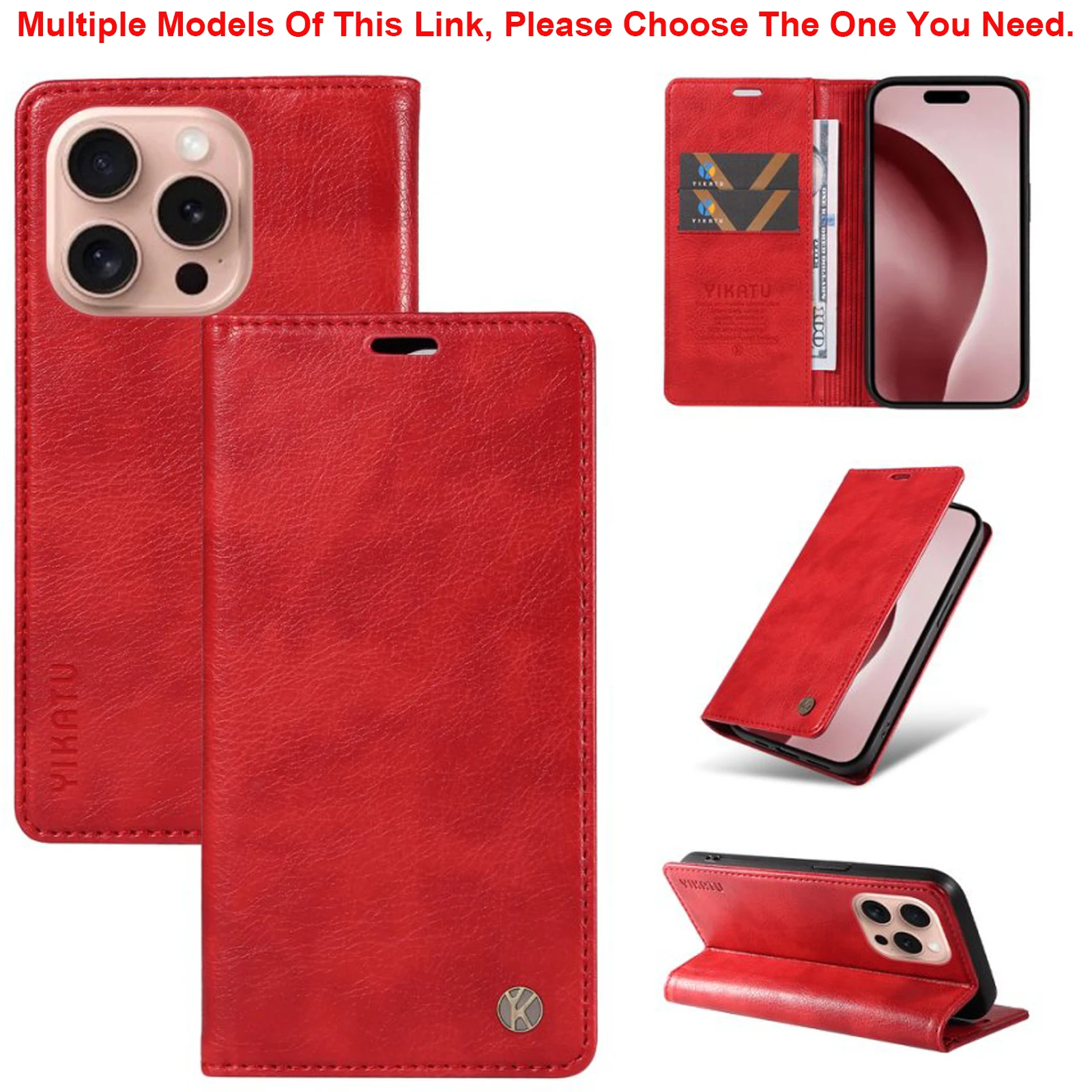 Leather Wallet Phone Case - Universal Fit