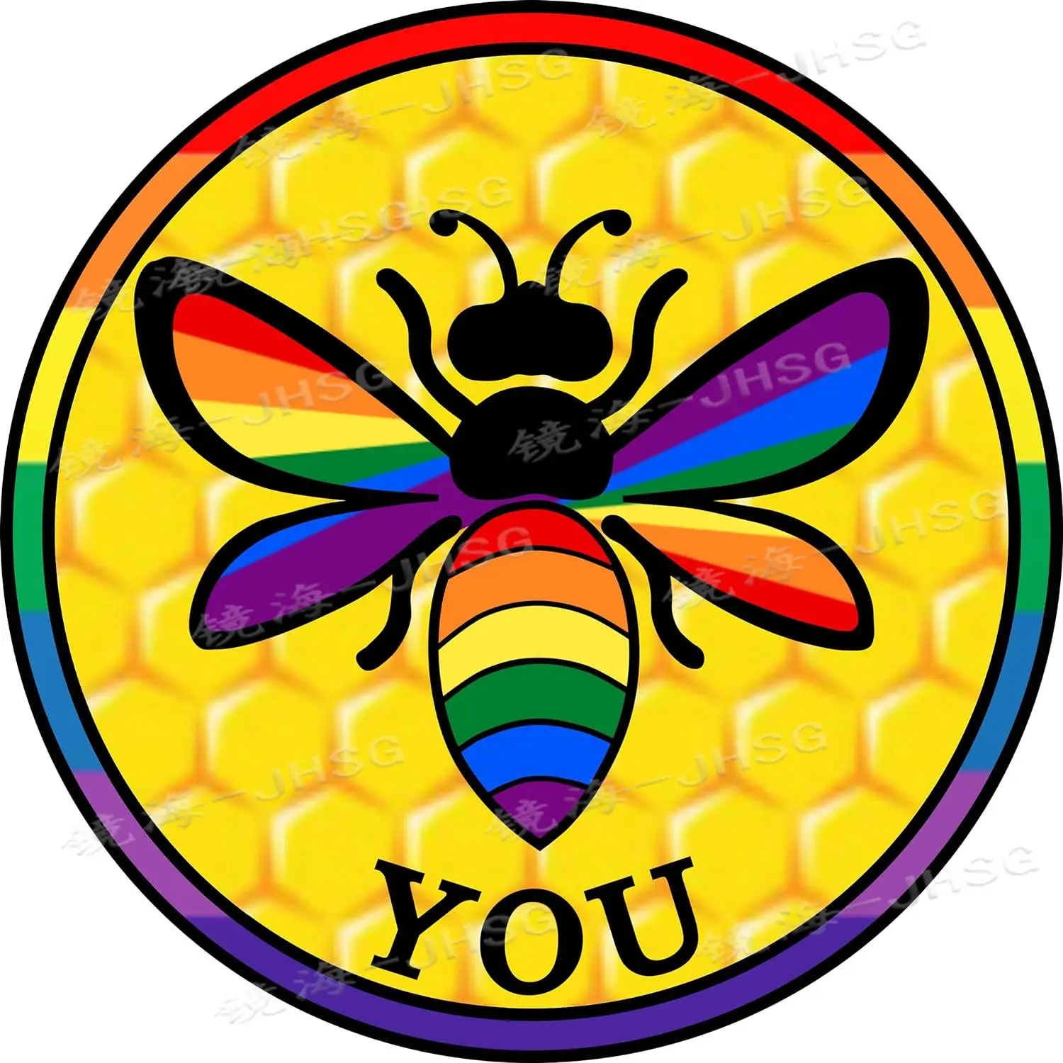 

Dear bee, creative car stickers, waterproof vinyl decals, suitable for various smooth surfaces of vehicles
