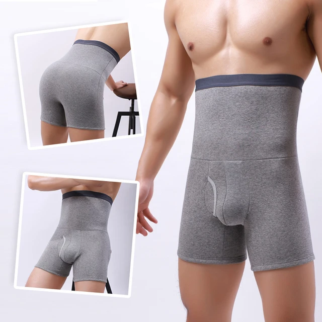 2 High-waisted Belly Men's Underwear Cotton Plus Velvet Thickening And  Lengthening Winter Cold-resistant Warm Underwear Boxer - Boxers - AliExpress