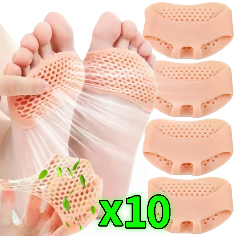 2-10PCS Silicone Forefoot Pads Pain Relief High Heels Half Insoles for Women Foot Protector Toe Separator Cushion Pads Shoes Pad