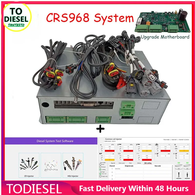 Crs968 Piezo Coil Common Rail Test Bench Control Software Kit Window Linux System Per Hp5 Heui Heup Common Rail Software Tester
