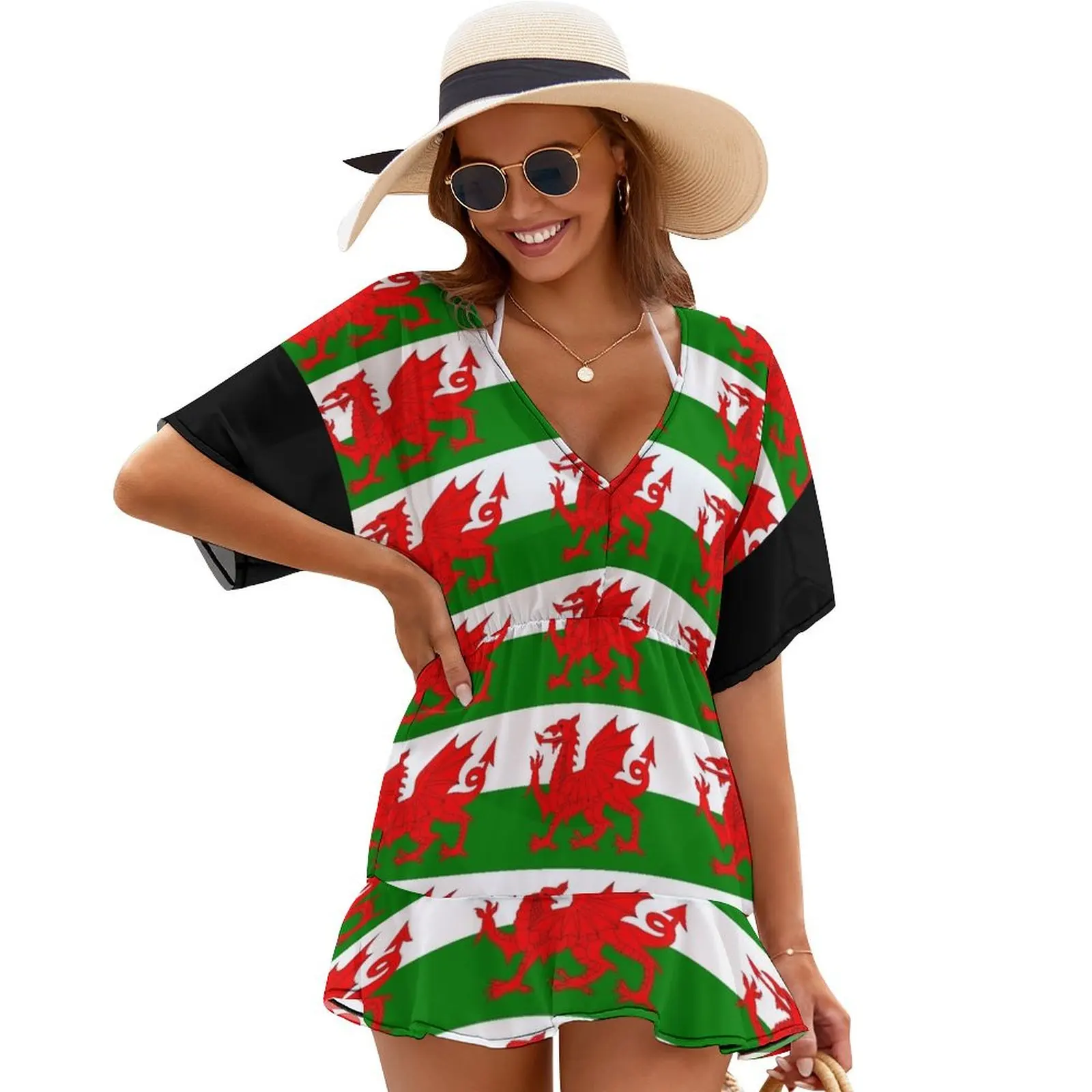 

Welsh flag Cover Ups Bride dresses Woman clothing Dresses gala women's summer dress 2024