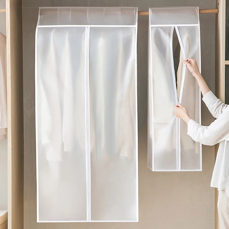 1pc Clothes Dust Cover Wardrobe Hanging Window Dust Cover Clothing Cover Cloth Household Clothing Cover Hanging Clothes Bag