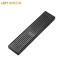 รางระบายน้ำยาวสีดำ สแตนเลส รางระบายน้ำแบบขยายสำหรับห้องอาบน้ำ กลางแจ้ง ระบายน้ำได้ปริมาณมาก 5