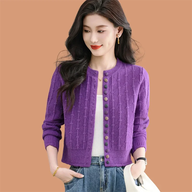 Cardigan Femme Col En V - Tricot Léger, Unisexe, Grandes Tailles - Parfait Automne/hiver, Décontracté Ou Habillé