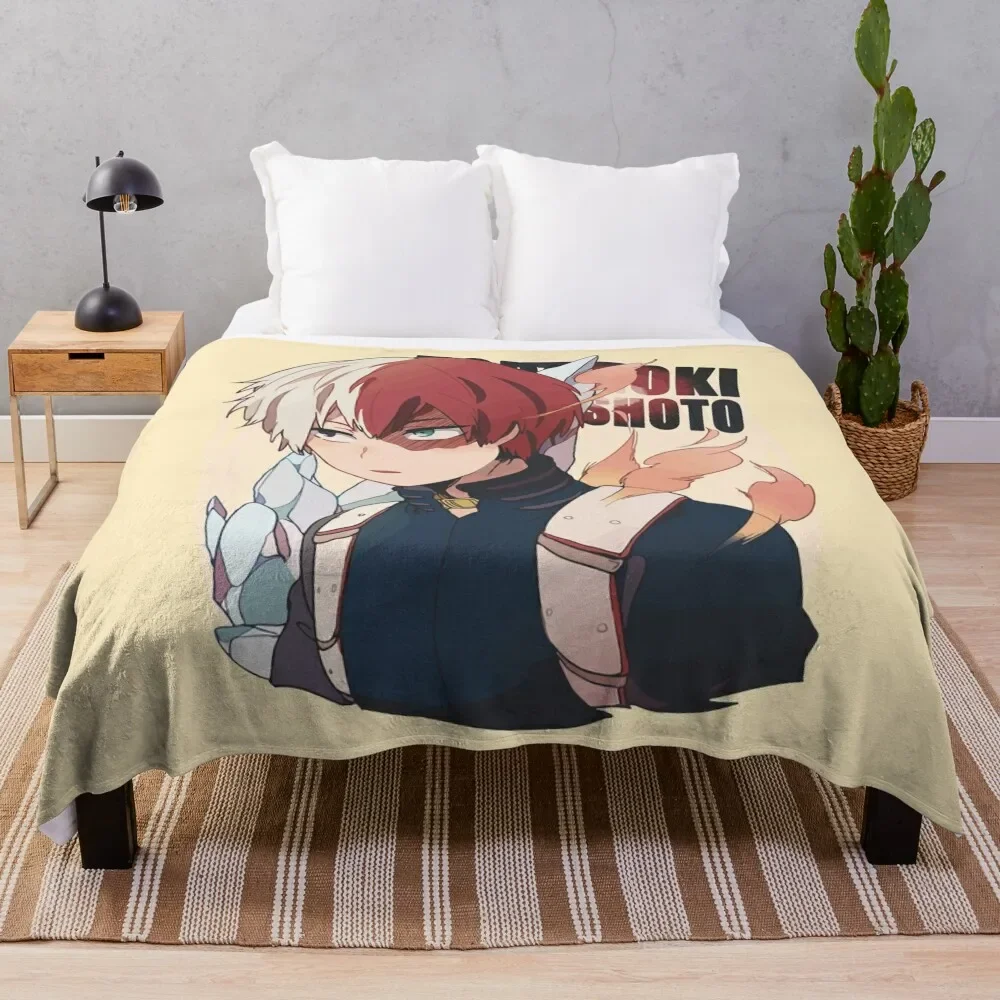 

todoroki shouto Throw Blanket Decoratives Blankets For Baby Sleeping Bag Blankets