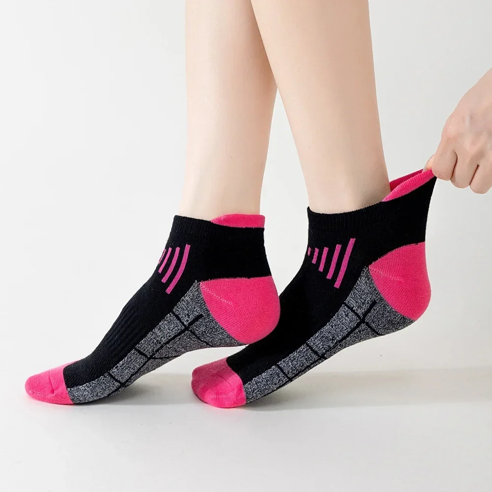 HSS 3Pairs Organic Cotton Women Socks Ankle Breathable Run Sports Sock Black Pink Casual Athletic Summer Thin Men Short Sokke Best Sellers In Accessories