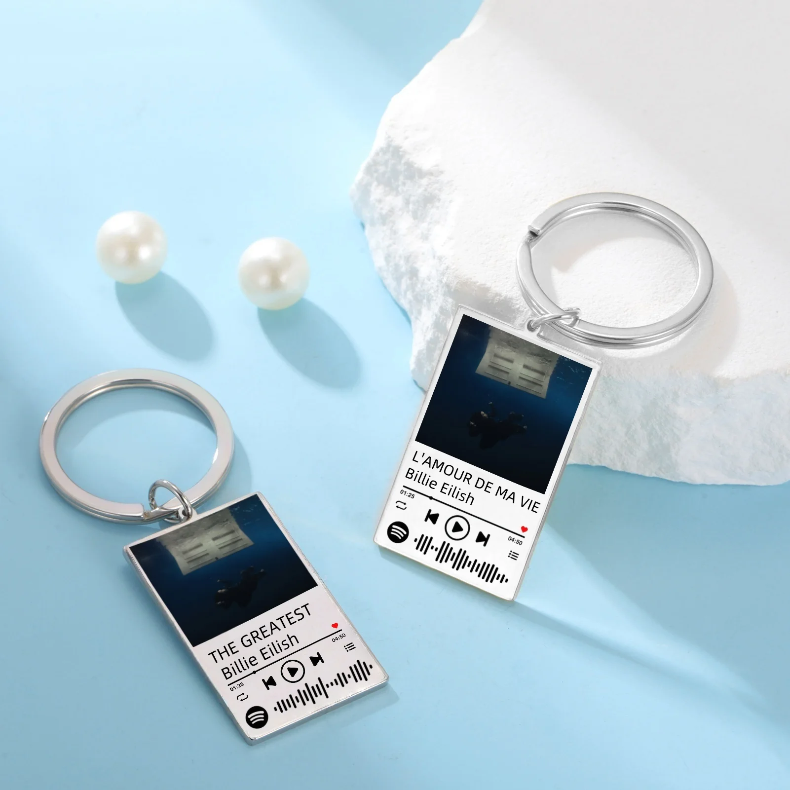 Popular Singer Billie Music Song Keychain for Women Accessories