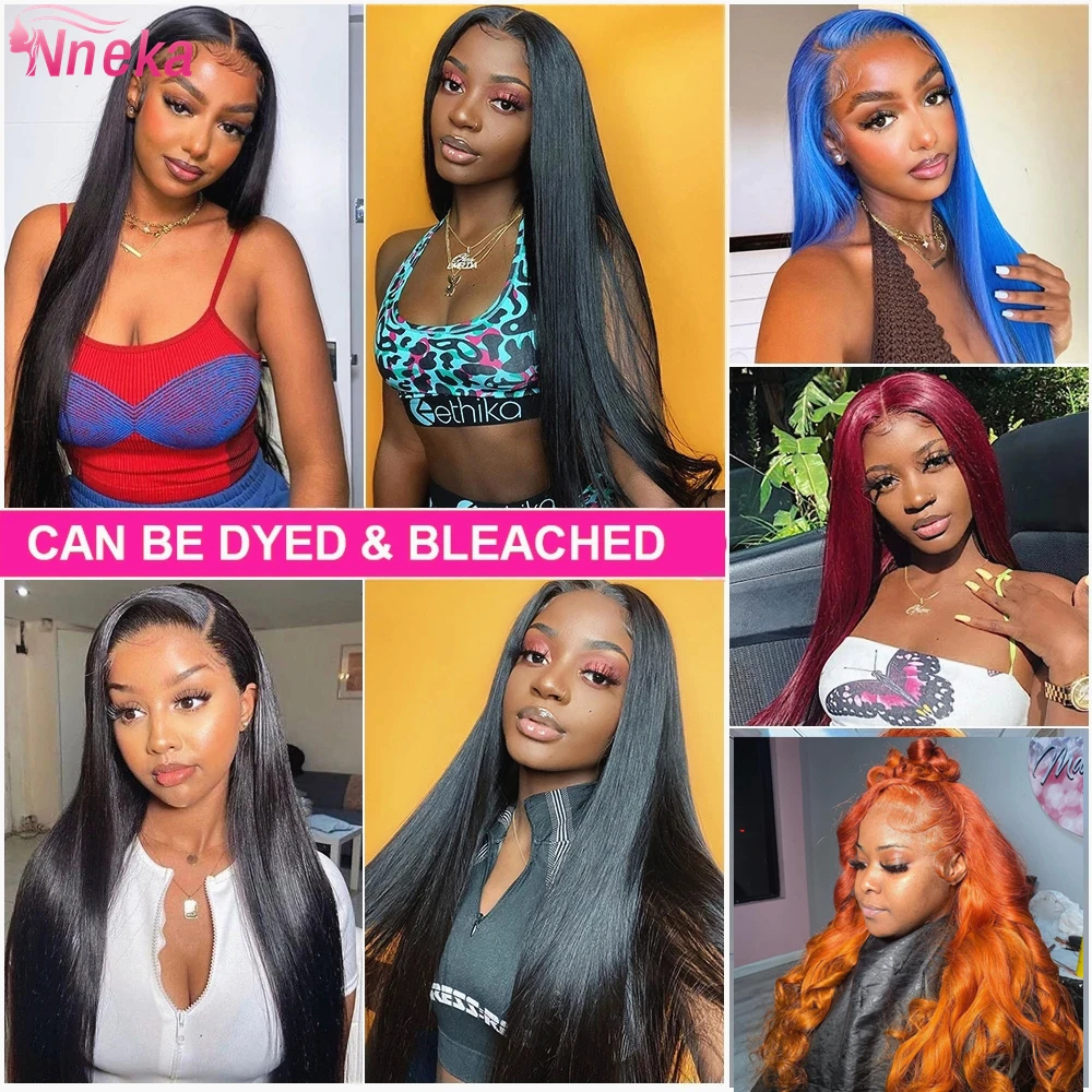 Bone Straight Glueless Wigs Human Hair 200% 4x4 5x5 Closure Ready To Wear 13x4 13x6 HD Lace Frontal Black Wig 40 Inch Brazilian 5